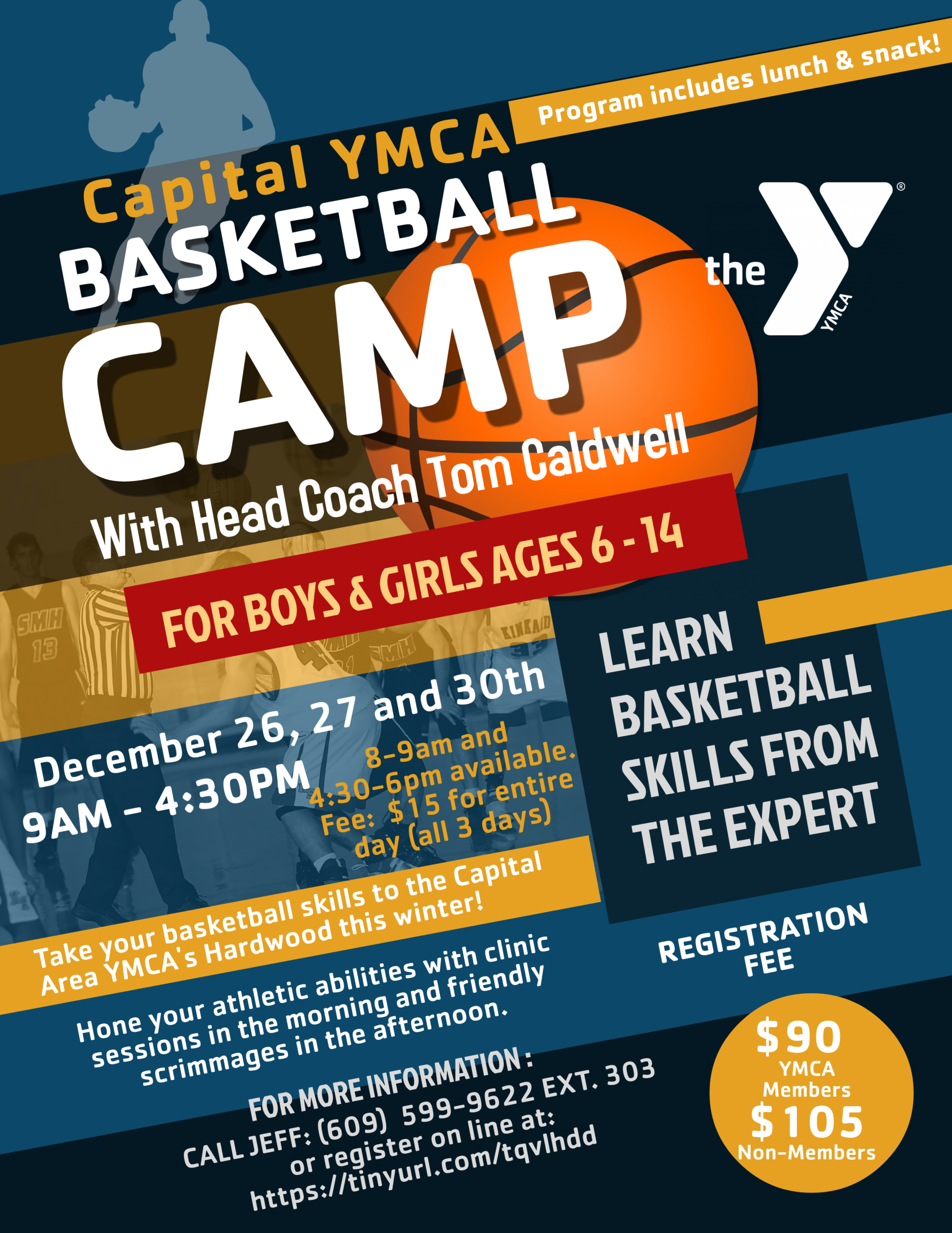 Winter Youth Basketball Camp Capital Area YMCA